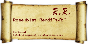 Rosenblat Renátó névjegykártya