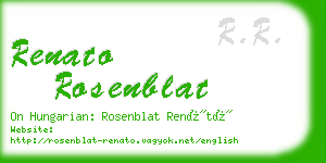 renato rosenblat business card